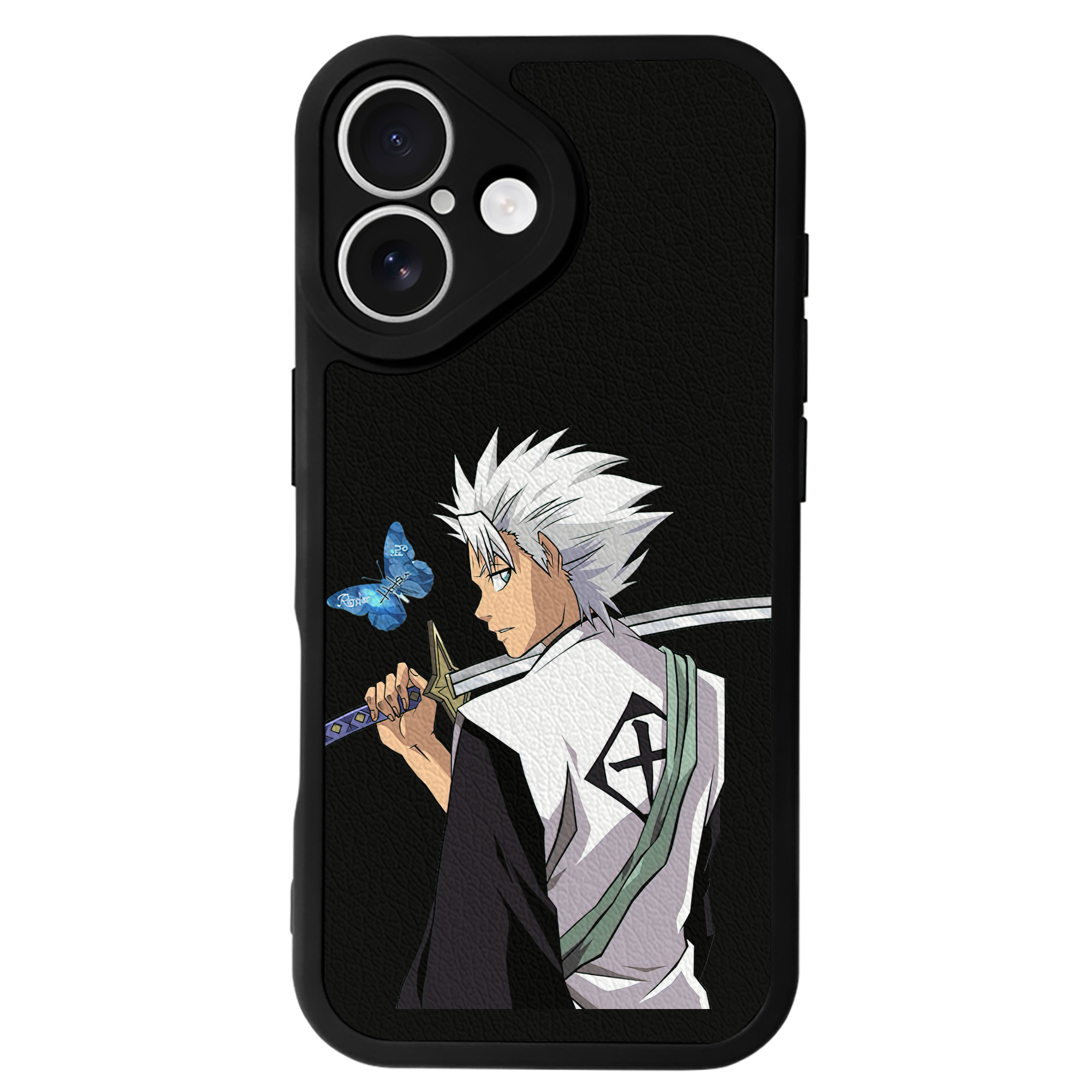 （画像用） ブリーチ 日番谷冬獅郎（ひつがや とうしろう） BLEACH Hitsugaya Toushirou 【iPhone 16シリーズ対応】シリコンスマホケース（レザー調） 材質：シリコン